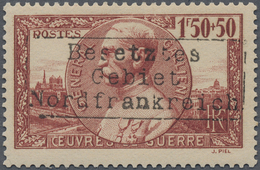 * Dt. Besetzung II WK - Frankreich - Dünkirchen: 1940, 1 Fr. + 50 C. General Galliéni Mit Aufdruck In - Occupazione 1938 – 45