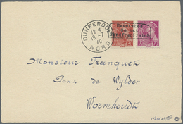 Brfst Dt. Besetzung II WK - Frankreich - Dünkirchen: 1940, 30 C. Und 70 C. Merkur, Auf Luxusbriefstück, K1 - Bezetting 1938-45