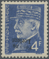 ** Dt. Besetzung II WK - Frankreich - Festung Lorient: 1945, 4 Fr. Pétain Schwärzlichviolettultramarin - Occupazione 1938 – 45