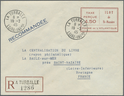 GA Dt. Besetzung II WK - Frankreich - St. Nazaire - Ganzsachen: 1945, 4.50 Fr. Rot, Privater R-Ganzsach - Bezetting 1938-45