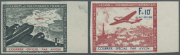 ** Dt. Besetzung II WK - Frankreich - Privatausgaben: Legionärsmarken: 1941, Flugpostvignetten, Beide M - Occupation 1938-45