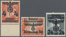 ** Dt. Besetzung II WK - Generalgouvernement: 1940, 33 Verschiedene Ausgaben Mit Plattenfehlern, Dabei - Occupazione 1938 – 45