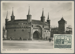 Br Dt. Besetzung II WK - Generalgouvernement: 1943. Foto-Maximumkarte "Krakau. Rundbastei Und Florianto - Occupation 1938-45