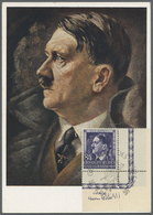 Br Dt. Besetzung II WK - Generalgouvernement: 1944. Maximumkarte "Hitler" Mit Pass. Marke 84gr+1zl (ER- - Bezetting 1938-45