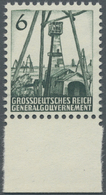 (*) Dt. Besetzung II WK - Generalgouvernement: 6 Gr. Bohrtürme Als Gezähnter PROBEDRUCK In GRÜN. Laut Ak - Occupazione 1938 – 45