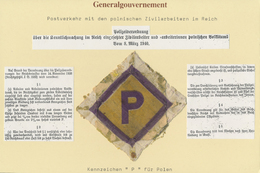 Dt. Besetzung II WK - Generalgouvernement: 1940. Stoffaufnäher Quadratisch Auf Eine Ecke Gestellt Mi - Occupazione 1938 – 45