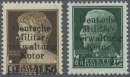 ** Dt. Besetzung II WK - Kotor: 1944, Freimarke: Marke Von Italien 0,50 LIT Auf 10 C. Mit Schwarzem Sta - Bezetting 1938-45