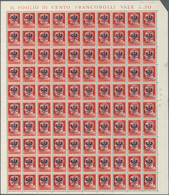 ** Dt. Besetzung II WK - Laibach: 1944, Italien 20 Cent Rot Mit Aufdruck Provinz Laibach Als Kompletter - Occupation 1938-45