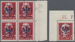 ** Dt. Besetzung II WK - Laibach: 1944, Italien 2 L.schwarzrosa Mit Aufdruck Provinz Laibach Als Postfr - Bezetting 1938-45