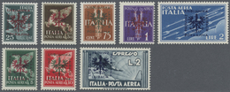 ** Dt. Besetzung II WK - Laibach: 1944, Flugpostmarken Von Italien Mit Aufdruck Als Postfrischer Satz M - Bezetting 1938-45