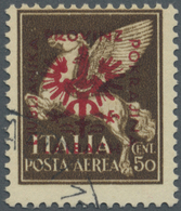 O Dt. Besetzung II WK - Laibach: 1944, 50 Cent. Flugpostmarke Von Italien Mit Aufdruckfehler II "Höcke - Occupazione 1938 – 45