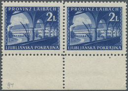 ** Dt. Besetzung II WK - Laibach: 1945, 2 L. Ansichten Aus Slowenien Als Waagerechtes Paar Mit Einmal D - Bezetting 1938-45