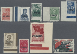 ** Dt. Besetzung II WK - Litauen: 1941, Freimarken Und Sondermarken 5 K Bis 1 R Mit Aufdruck "VILNIUS" - Bezetting 1938-45