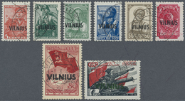 O Dt. Besetzung II WK - Litauen: 1941, Freimarken Und Sondermarken 5 K Bis 1 R Mit Aufdruck "VILNIUS" - Occupazione 1938 – 45