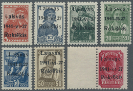 ** Dt. Besetzung II WK - Litauen - Rakischki (Rokiskis): 1941, 1941. 5-60 K. Mit Schwarzem Aufdruck, Ko - Bezetting 1938-45