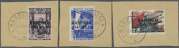 Brfst Dt. Besetzung II WK - Litauen - Rossingen (Raseiniai): 1941, 80 K. Bis 1 R. Sondermarken, Drei Versc - Occupazione 1938 – 45