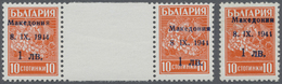 ** Dt. Besetzung II WK - Mazedonien: 1944, Freimarken: Marken Von Bulgarien Zu 1 L Auf 10 St Im Postfri - Bezetting 1938-45