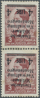 * Dt. Besetzung II WK - Montenegro: 1943, Freimarken 3 Din Mit Aufdruck 4 Lire Als Ungebrauchtes Senkr - Occupazione 1938 – 45