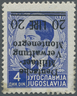 * Dt. Besetzung II WK - Montenegro: 1943, 20 L. Auf 4 Dinar Als Ungebrauchter Einzelwert In Der Type " - Occupazione 1938 – 45