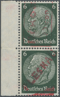 ** Dt. Besetzung II WK - Russland - Pleskau (Pskow): 1941, Probedruck Auf 6 Pfg. Hindenburg. Senkrechte - Bezetting 1938-45