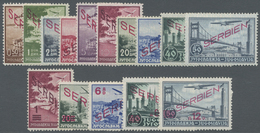 ** Dt. Besetzung II WK - Serbien: 1941, Flugpostmarken Von Jugoslawien (Neuauflagen) Mit Schrägem Aufdr - Bezetting 1938-45