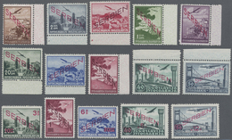 ** Dt. Besetzung II WK - Serbien: 1941, Flugpostmarken: Neuauflagen Mit Schrägem Aufdruck "SERBIEN" Als - Bezetting 1938-45