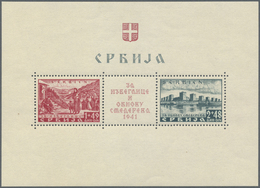 ** Dt. Besetzung II WK - Serbien: 1941, Blockausgaben "Hilfe Für Die Geschädigte Bevölkerung Der Stadt - Bezetting 1938-45