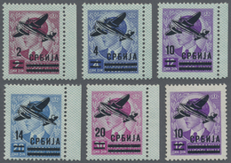 ** Dt. Besetzung II WK - Serbien: 1942 Flugpostmarken Als Postfrischer Satz Von Rechten Rand, Dazu Nr. - Bezetting 1938-45
