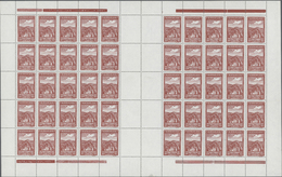 ** Dt. Besetzung II WK - Serbien: 1942, 1,50 Din Rotbraun Serbische Klöster Als Kompletter Bogen Mit 5 - Bezetting 1938-45