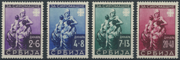 ** Dt. Besetzung II WK - Serbien: 1942, Kompletter Kleinbogen "Für Die Armen" Sowie Als Einzelmarkensat - Bezetting 1938-45
