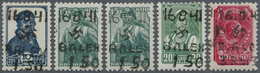 ** Dt. Besetzung II WK - Ukraine - Alexanderstadt: 1942, 5 Postfrische Werte, Mi. Nr. 4 II, 5 III (2), - Occupazione 1938 – 45