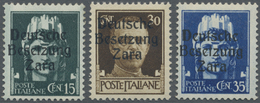 **/* Dt. Besetzung II WK - Zara: 1943, 15 Cent., 30 Cent. Und 35 Cent. Freimarken Von Italien Mit Aufdruc - Bezetting 1938-45