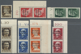 ** Dt. Besetzung II WK - Zara: 1943, Freimarken Von Italien Mit Aufdruck Als 6 Senkrechte Paare, Die Ob - Bezetting 1938-45