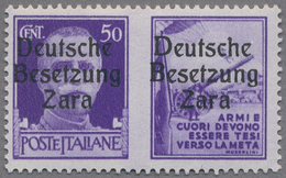 ** Dt. Besetzung II WK - Zara: 1943, "PropagandaMarken Mit Aufdruck" Je Aufdrucktype I Und Propagandafe - Occupazione 1938 – 45