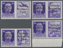 ** Dt. Besetzung II WK - Zara: 1943, 4 Paare 50 C + Propaganda In Verschiedenen Typen Postfrisch, Minim - Bezetting 1938-45