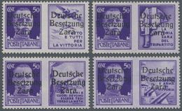 ** Dt. Besetzung II WK - Zara: 1943, 50 C. Mit Propaganda-Nebenfeld I-IV, Kompletter Einwandfrei Postfr - Bezetting 1938-45