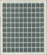 (*) Dt. Besetzung II WK - Zara: 1943, 25 Cent. Flugpostmarke Mit Aufdruck Als Kompletter Bogen Ohne Gumm - Bezetting 1938-45