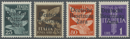 ** Dt. Besetzung II WK - Zara: 1943, Flugpostmarke Mit Aufdruck, 25 C., 50 C., 80 C. Und 1 Lire Postfri - Bezetting 1938-45