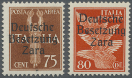 * Dt. Besetzung II WK - Zara: 1943, 75 Cent. Flugpost Ungebrauchtes Prachtstück In Type "I" Und 80 Cen - Occupation 1938-45