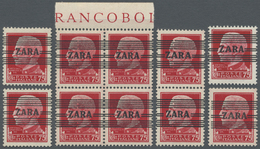 **/* Dt. Besetzung II WK - Zara: 1943, 75 C. Freimarken Mit Geändertem Aufdruck, Lot Mit 10 Stücken Dabei - Occupation 1938-45