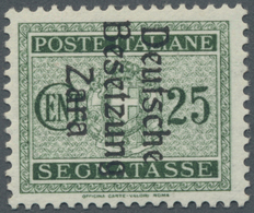 ** Dt. Besetzung II WK - Zara - Portomarken: 1943, Portomarken: 25 C. Mit Aufdruck Zara In Der Type "I" - Occupazione 1938 – 45