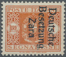 ** Dt. Besetzung II WK - Zara - Portomarken: 1943, Portomarken: 1 Lire Mit Aufdruck Zara In Der Type "I - Bezetting 1938-45