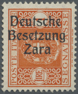 * Dt. Besetzung II WK - Zara - Portomarken: 1943, Portomarken: 1 Lire Mit Aufdruck Zara In Der Type "I - Occupazione 1938 – 45