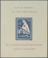 ** Dt. Besetzung II WK - Private Ausgaben: FRANZ. LEGION: Eisbärblock Postfrisch Ungezähnt, Mi 3.500.- - Bezetting 1938-45