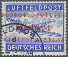 O Feldpostmarken: 1944, Insel Kreta, Luftpostmarke Gezähnt, Mit Rotem Lokal-Aufdruck, Mit Stempel "(FE - Other & Unclassified