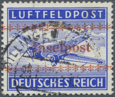 O Feldpostmarken: 1944, Insel Kreta, Luftpostmarke Gezähnt, Mit Rotem Lokal-Aufdruck, Mit Teilstempel - Other & Unclassified