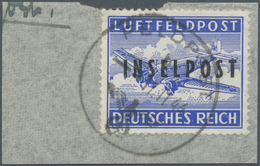 Brfst Feldpostmarken: 1944,  Rhodos-Zulassungsmarke Gezähnt, Farbrisches Und Klar Gestempeltes Prachtstück - Altri & Non Classificati
