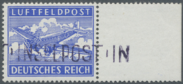 ** Feldpostmarken: 1945; Insel Leros; Die Gezähnte Luftpostzulassungsmarke Mit Schwarzviolettem Handrol - Andere & Zonder Classificatie