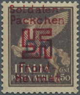 * Feldpostmarken: 1944, Saloniki-Aufdruck, Nicht Amtliche Ausgabe, 50 C. Braun Mit Milchig Weißem Unte - Andere & Zonder Classificatie