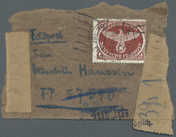 Brfst Feldpost 2. Weltkrieg: 1944, 5.7., Zulassungsmarke 2 B Mit Sägeartiger Zähnung Auf Päckchenadresse V - Other & Unclassified